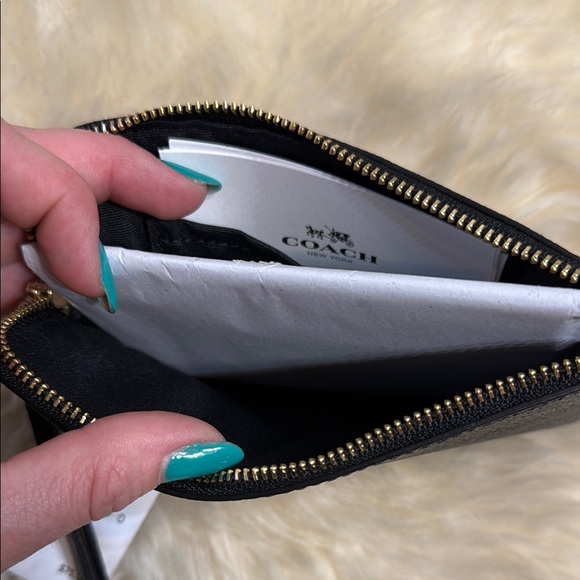 Coach Textured Black Pouch - Picture 7 of 8